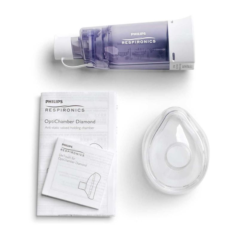 Philips Respironics OptiChamber Diamond с детской маской среднего размера